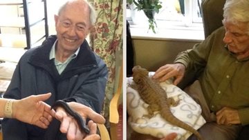 Congleton care home Residents enjoy visit from Zoolab
